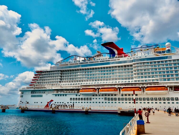 Carnival Jubilee docked in Cozumel, Mexico