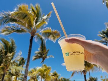 NCL drink at Great Stirrup Cay