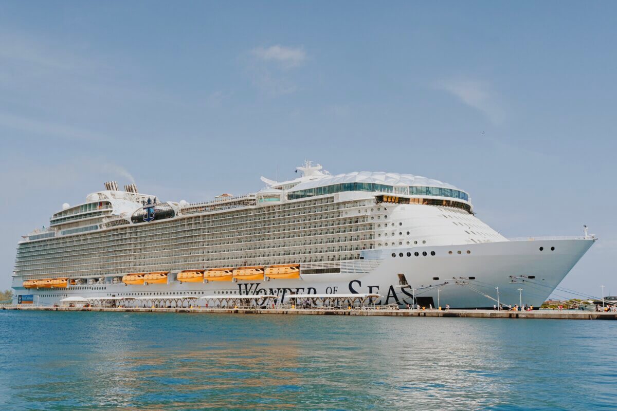 Royal Caribbean's Wonder of the Seas docked in Nassau, Bahamas