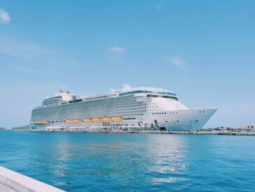 Wonder of the Seas docked in Nassau, Bahamas