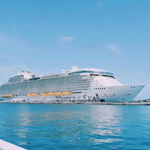 Wonder of the Seas docked in Nassau, Bahamas