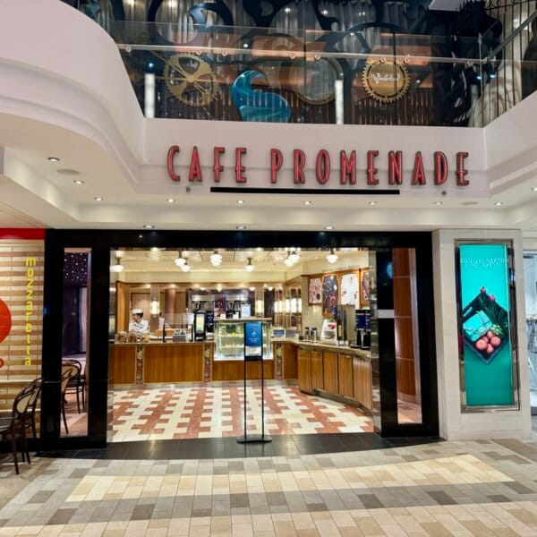 Cafe Promenade on a Royal Caribbean cruise ship