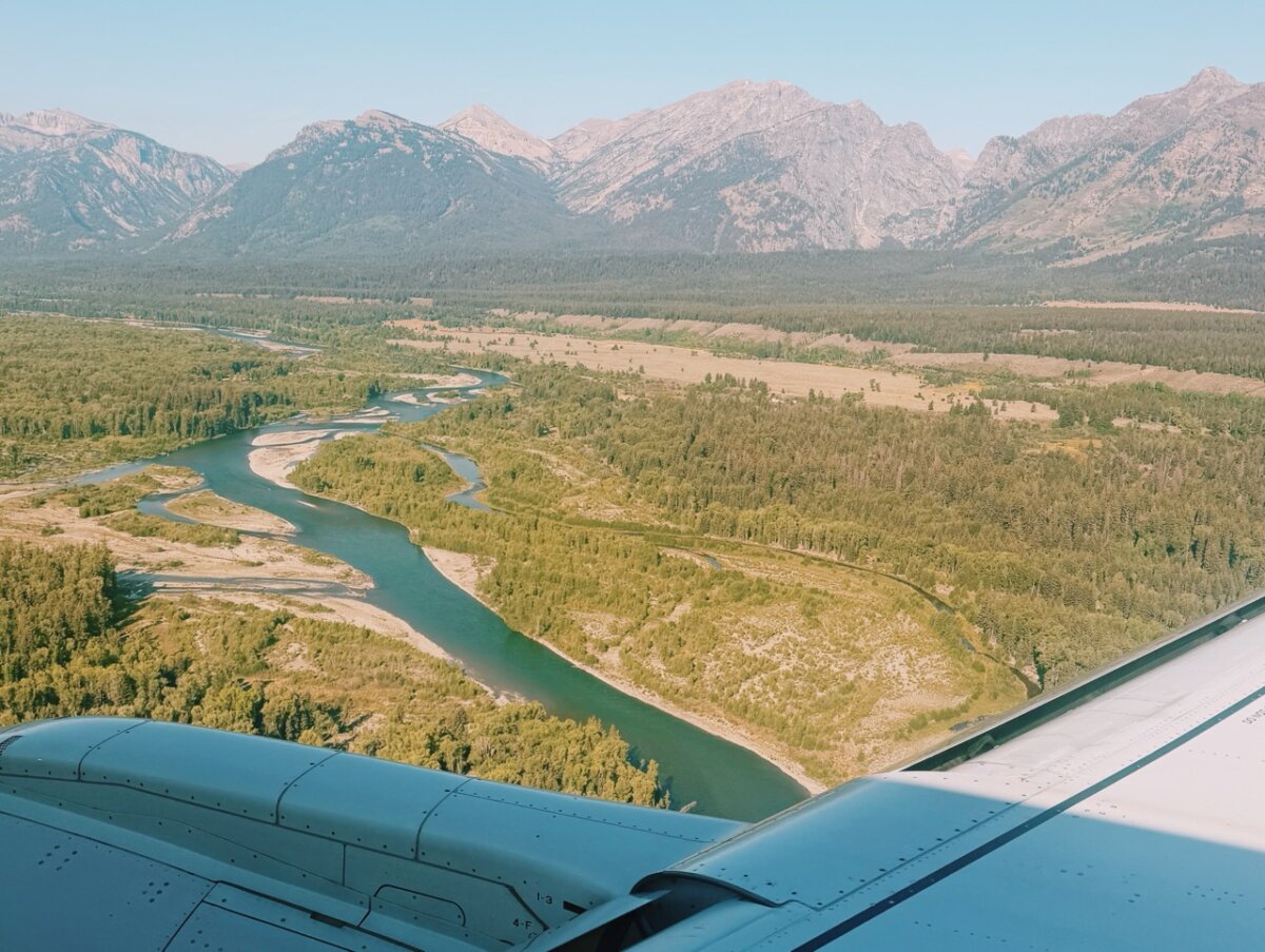 Jackson Hole views from the airplane window