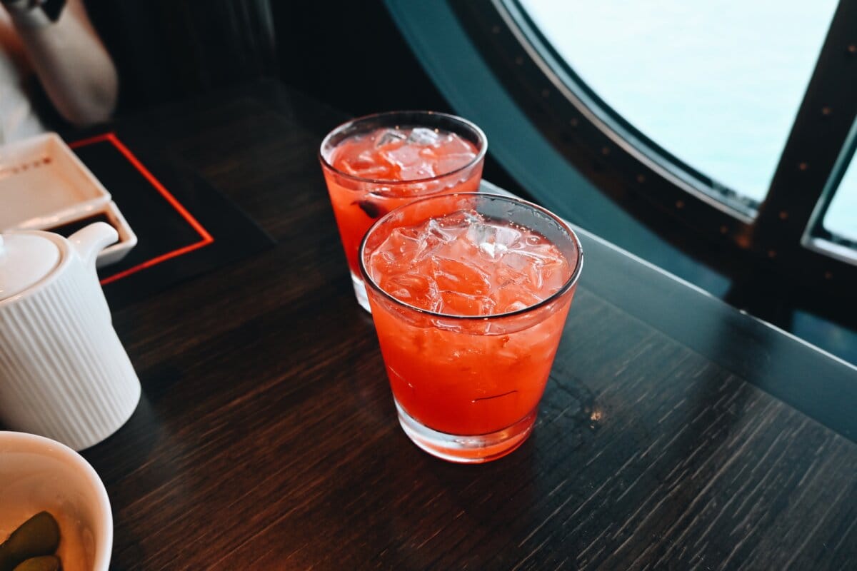 Cocktails at Izumi Sushi on Royal Caribbean