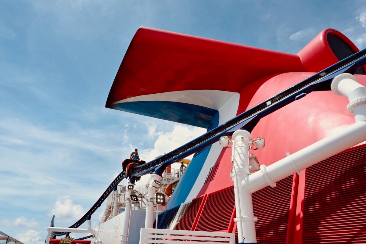Mardi Gras Bolt Rollercoaster on Carnival Cruise Line
