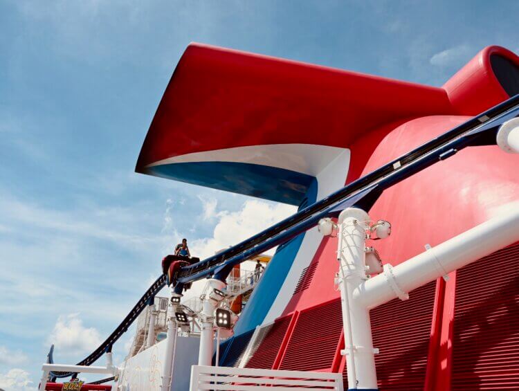 Mardi Gras Bolt Rollercoaster on Carnival Cruise Line