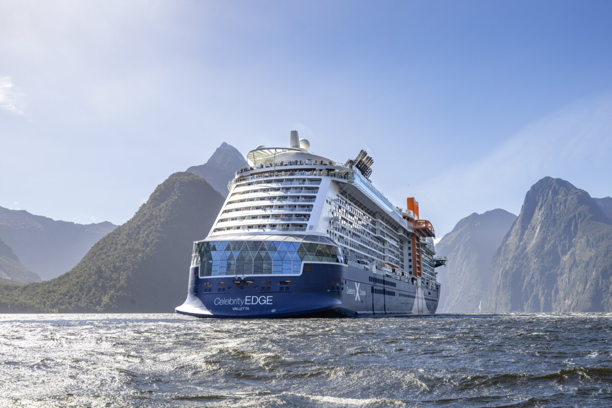 Celebrity Edge in Milford Sound, New Zealand