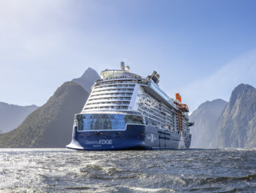 Celebrity Edge in Milford Sound, New Zealand