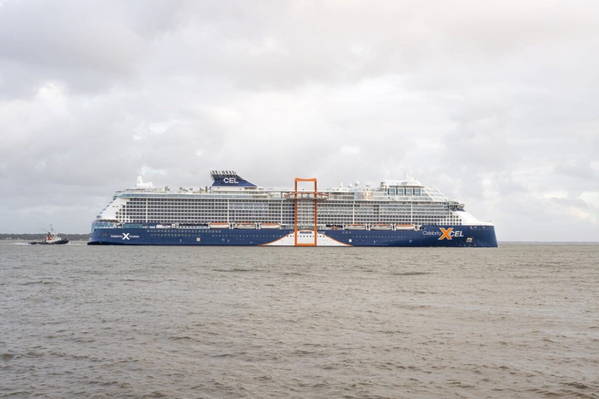 Celebrity Xcel departing from France