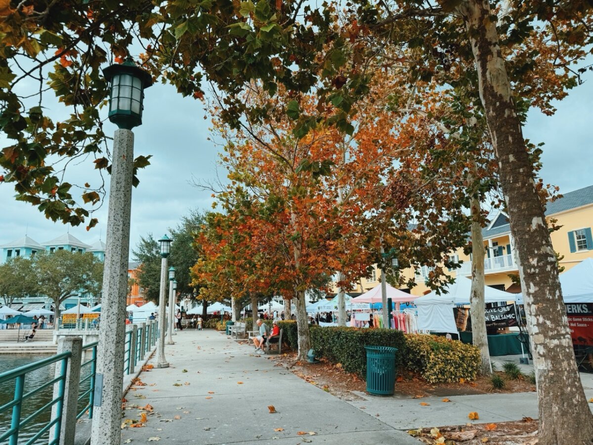 Walking path in Celebration, Florida