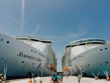 Symphony and Wonder of the Seas docked in Nassau, Bahamas