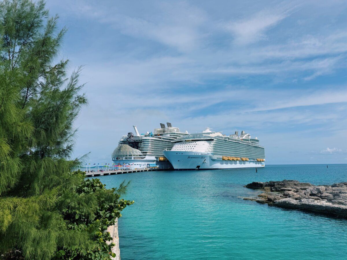 Wonder of the Seas and Symphony of the Seas at Perfect Day at CocoCay