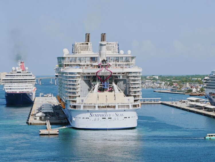 Royal Caribbean's Symphony of the Seas docked in Nassau, Bahamas