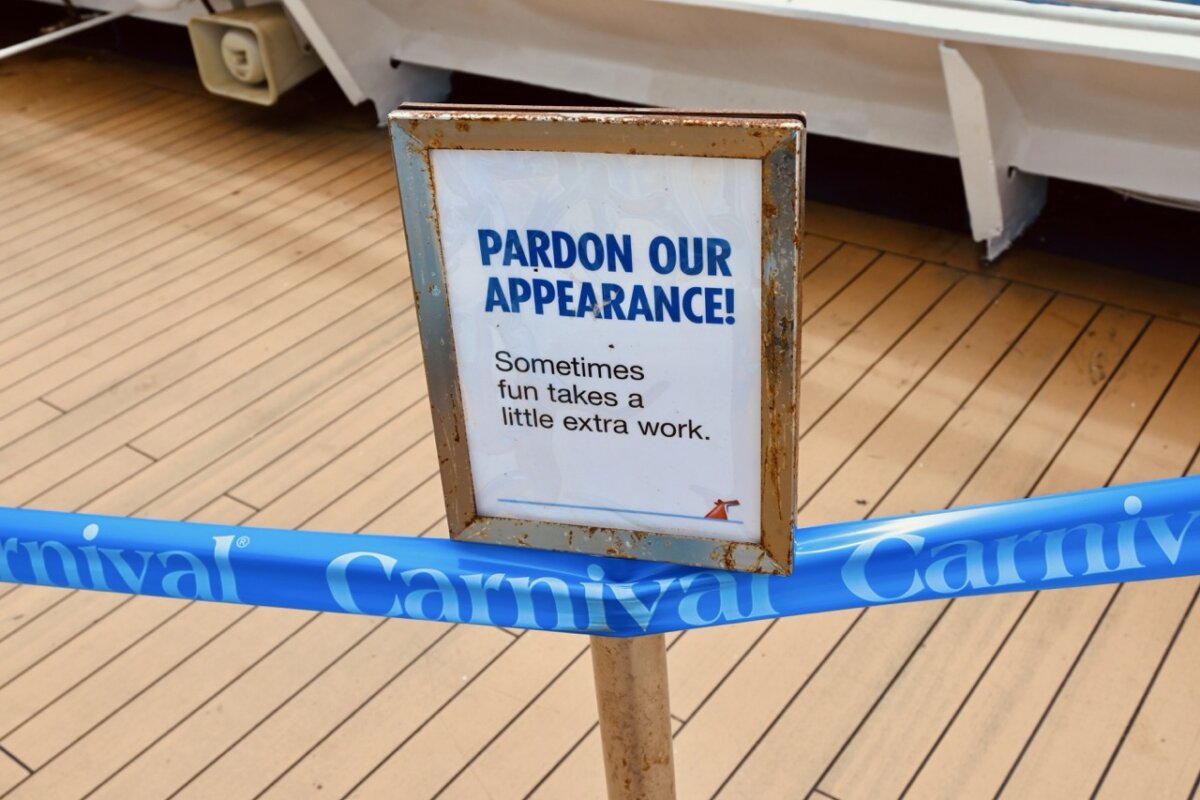 Carnival Sunshine Old and Rusty Sign