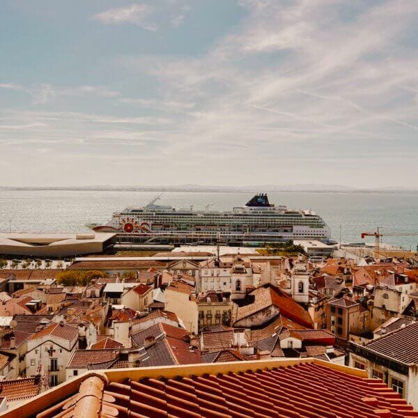 NCL Sun docked in Lisbon, Portugal