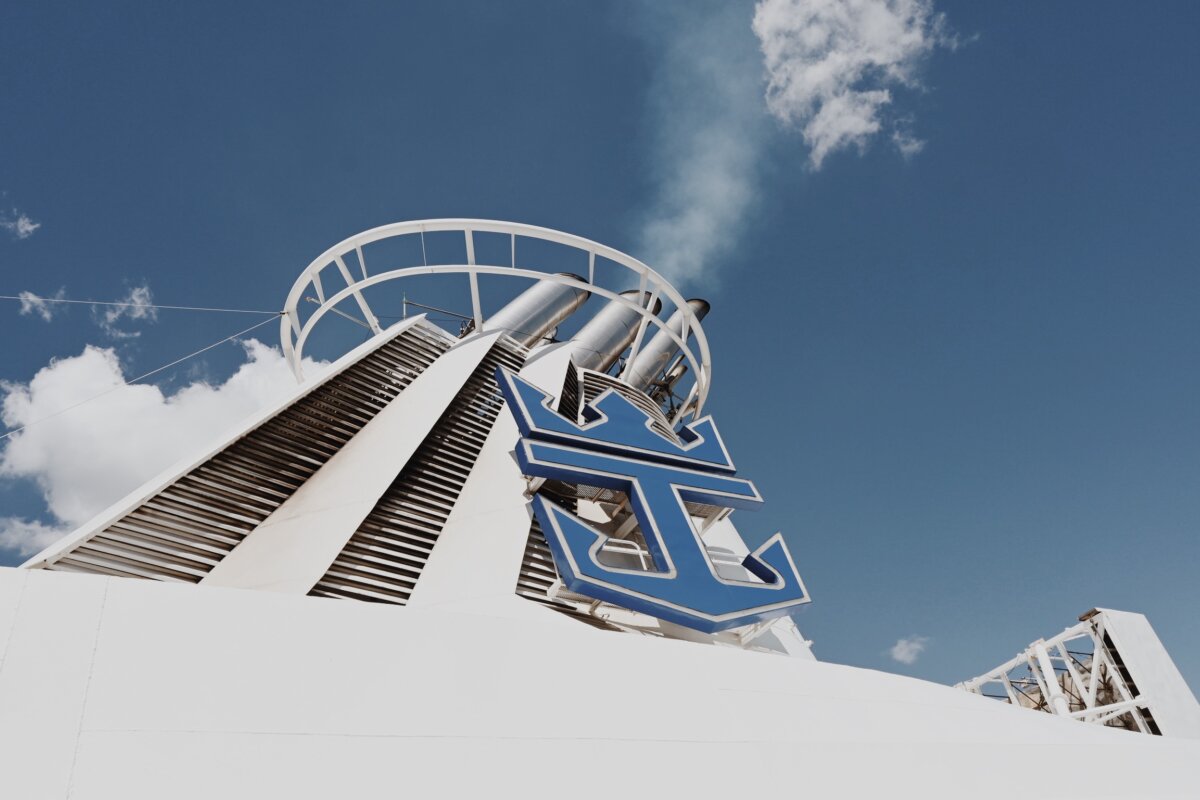 Royal Caribbean Logo on Funnel - Grandeur of the Seas