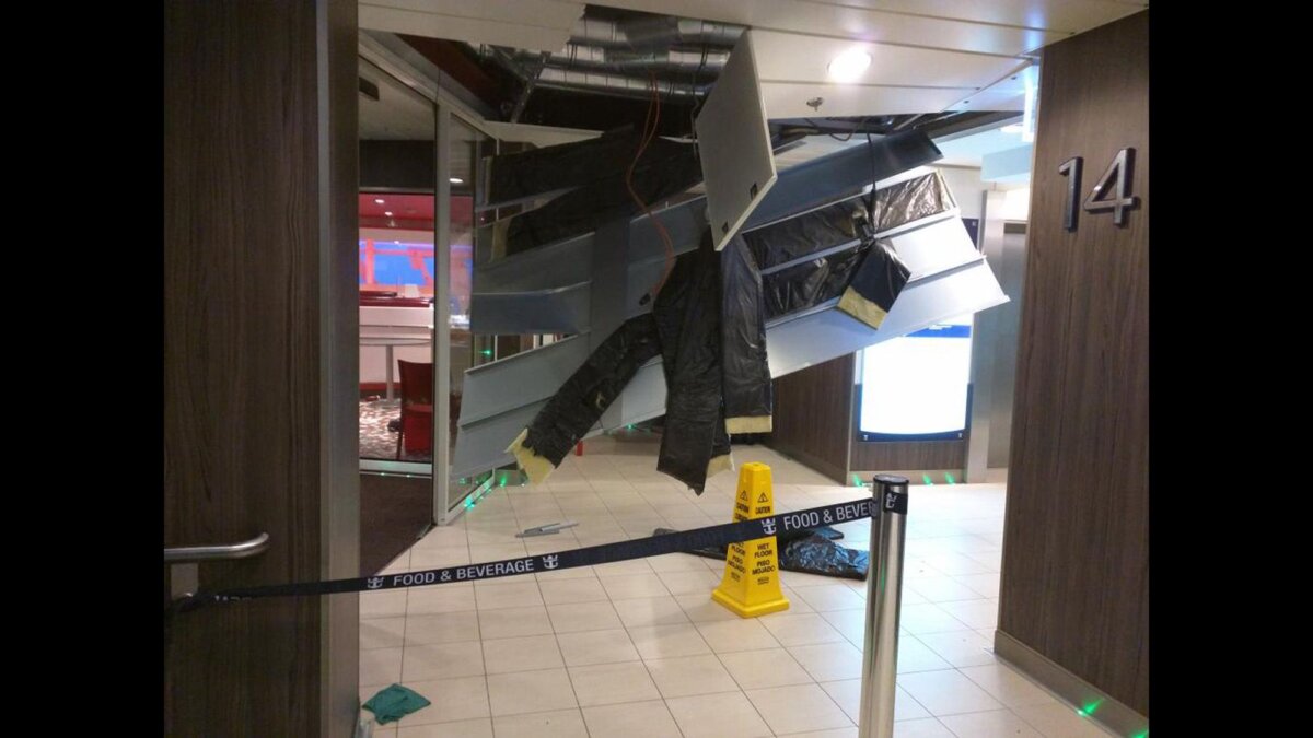 Anthem of the Seas caught in storm damage