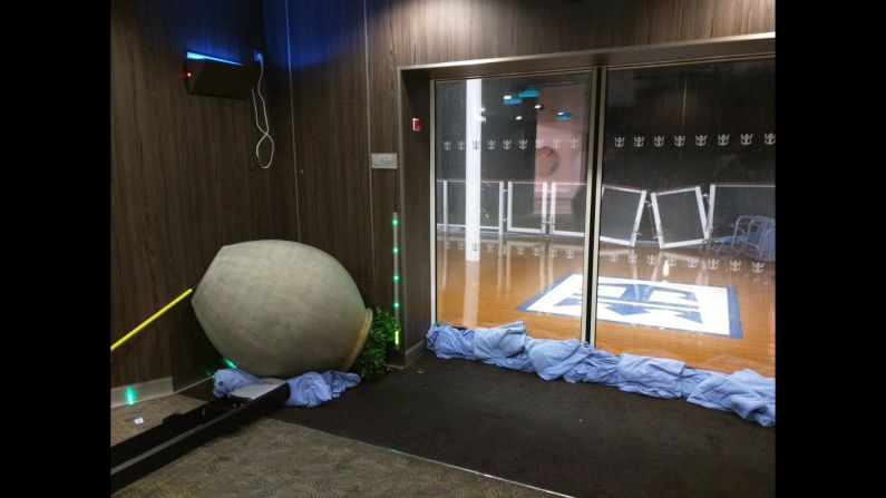 Anthem of the Seas storm damage in 2016