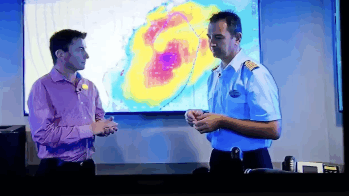 Anthem of the Seas storm radar from 2016