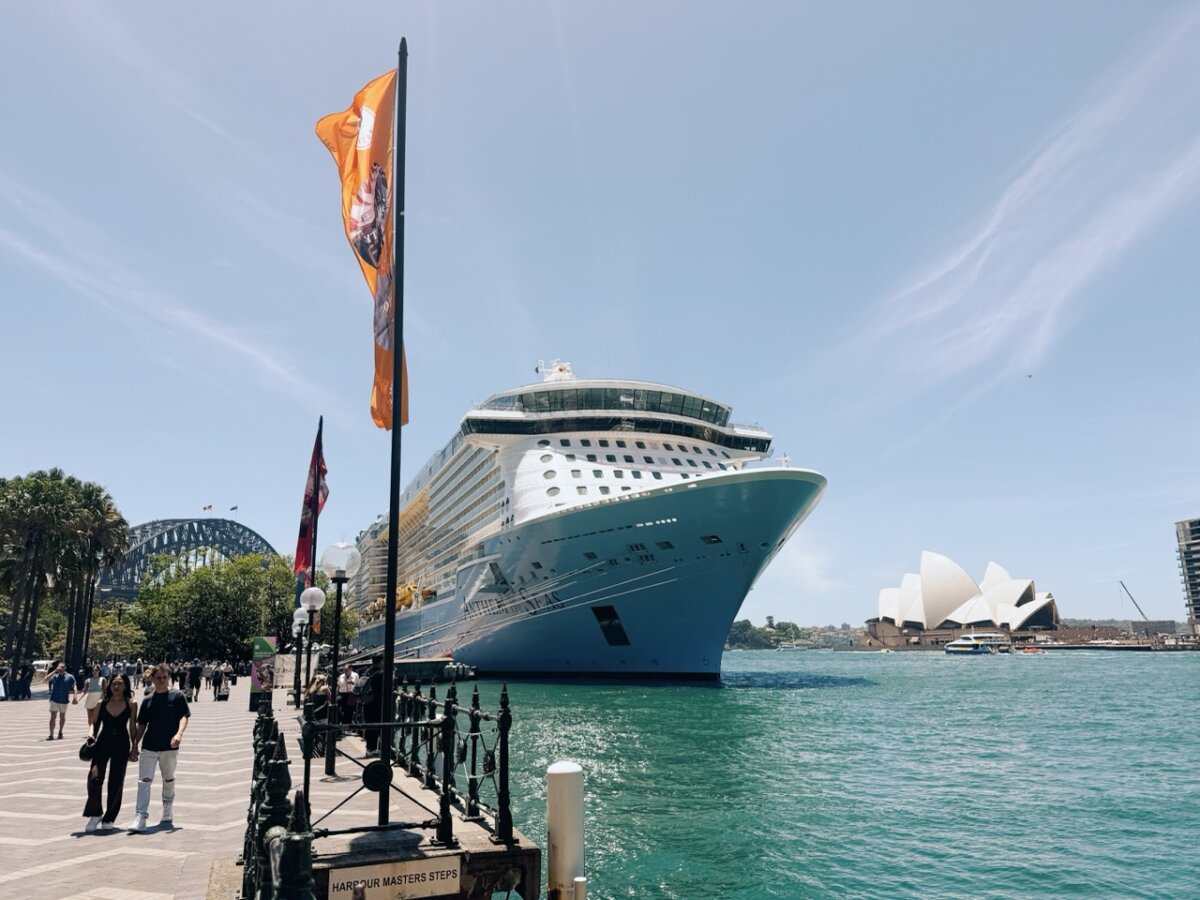 Royal Caribbean's Anthem of the Seas docked in Sydney, Australia cruise port