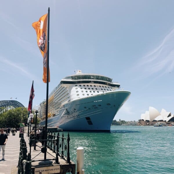 Royal Caribbean's Anthem of the Seas docked in Sydney, Australia cruise port