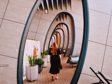 Allie Hubers walking on Celebrity Beyond