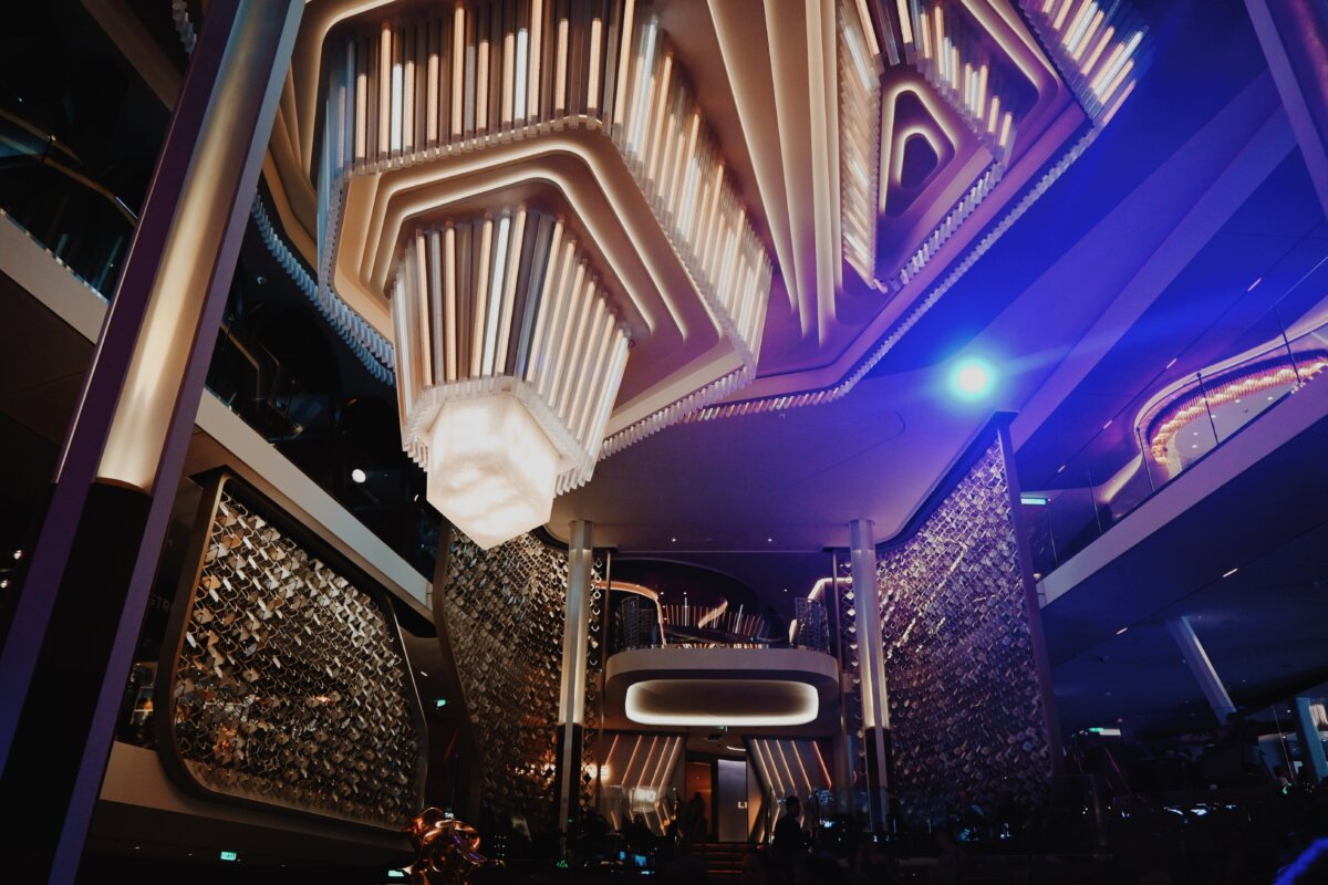 Celebrity Beyond Grand Atrium Chandelier - Martini Bar