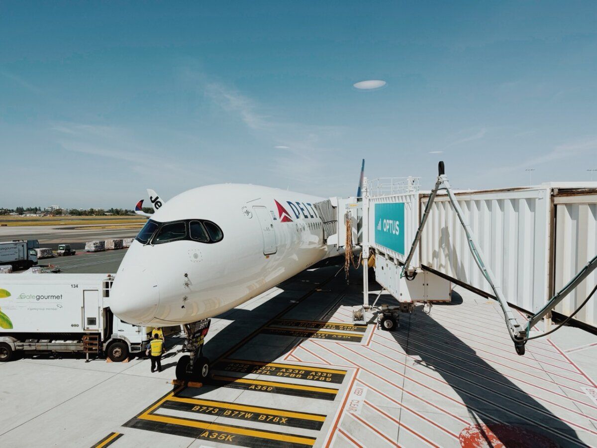Delta Air Lines plane at Sydney Airport