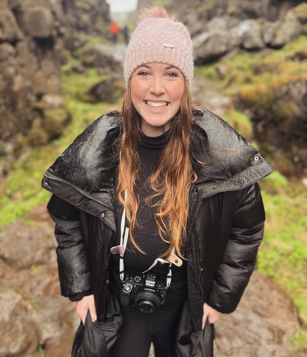 Allie Hubers in Iceland during cruise