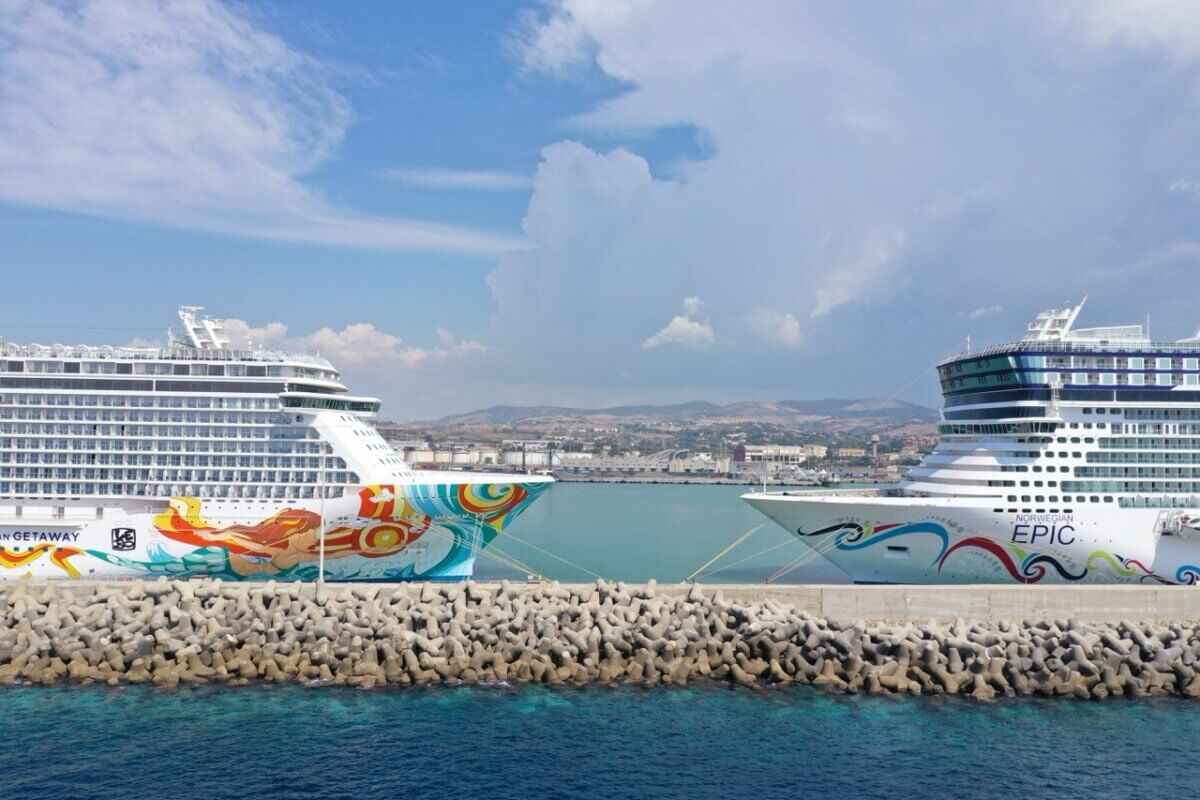 NCL Epic and NCL Getaway docked in Rome