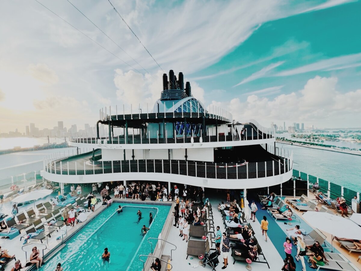 Norwegian Viva pool deck and go kart track