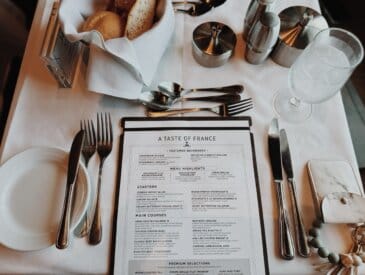 Main Dining Room Menu on a Royal Caribbean cruise