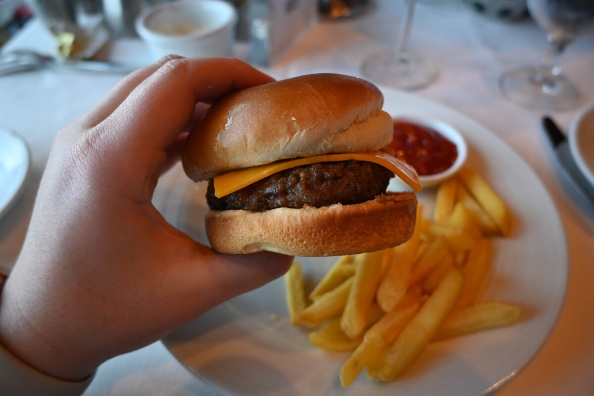 Hamburger on a Royal Caribbean cruise