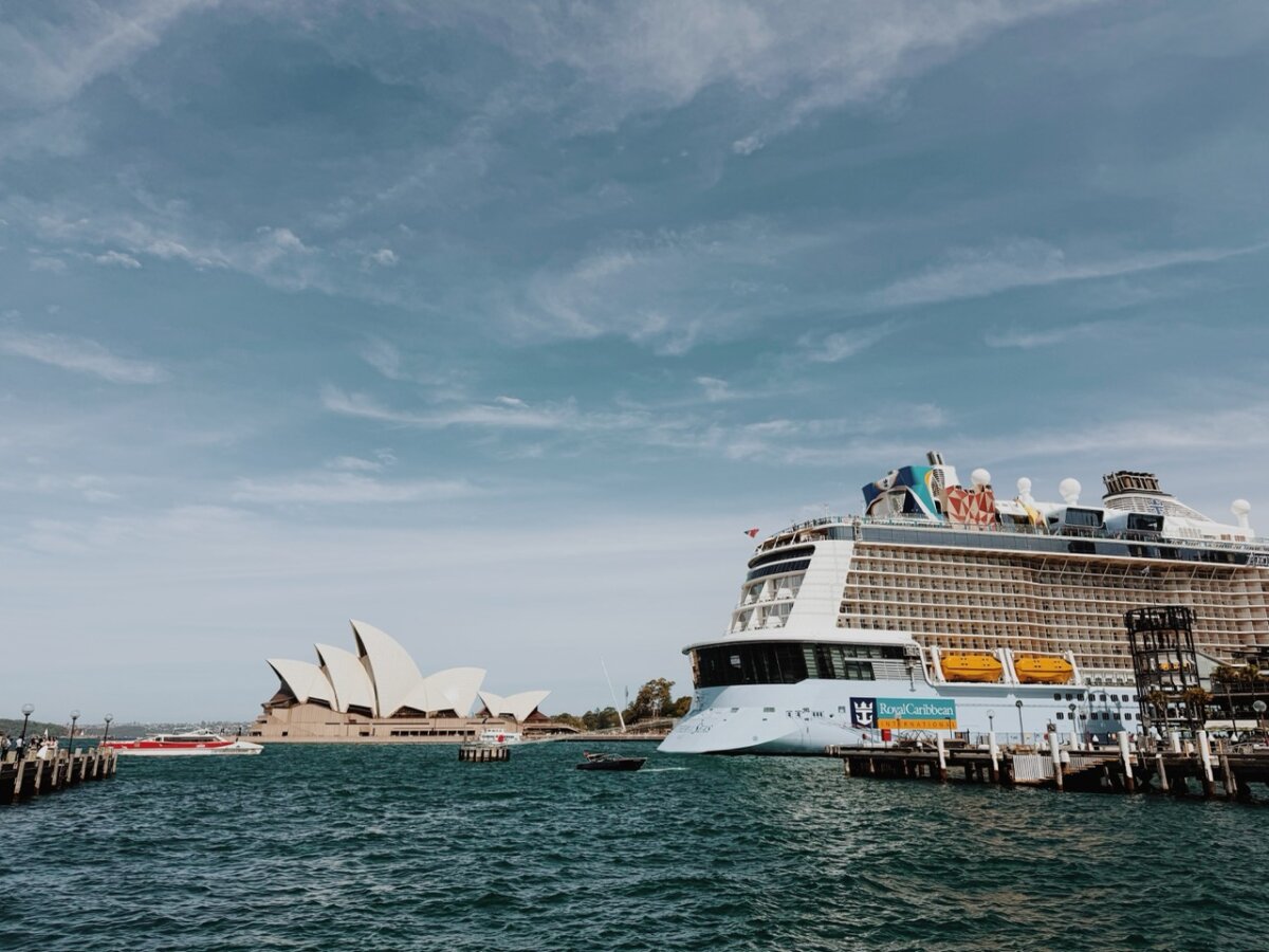 Anthem of the Seas near the Sydney Opera House