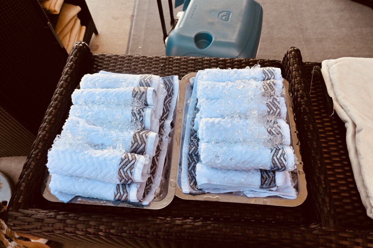 Ice towels on Celebrity Silhouette