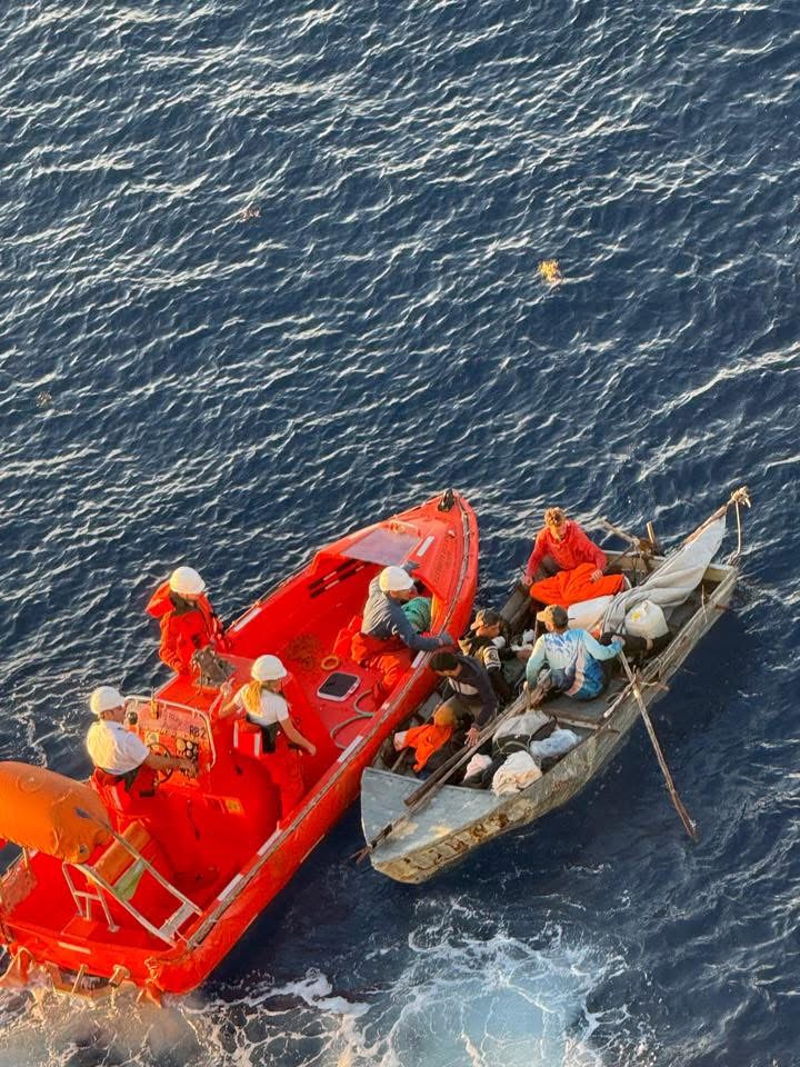 Celebrity Eclipse rescuing distressed boat