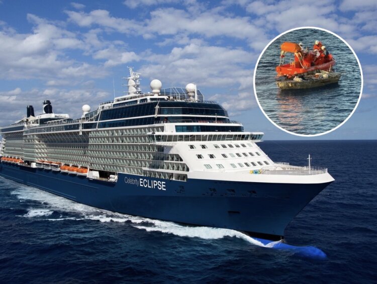 Celebrity Eclipse Rescue Operation Distressed Boar
