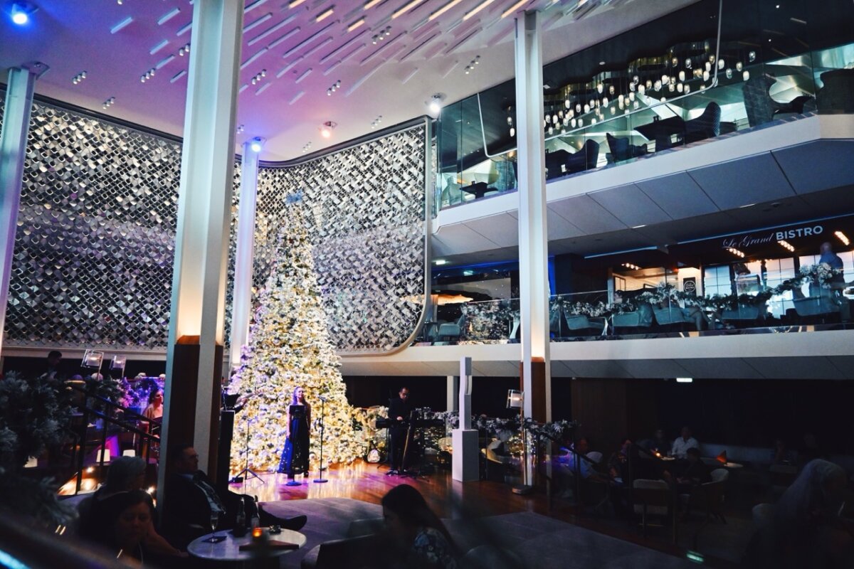 Celebrity Edge Grand Plaza at Christmas