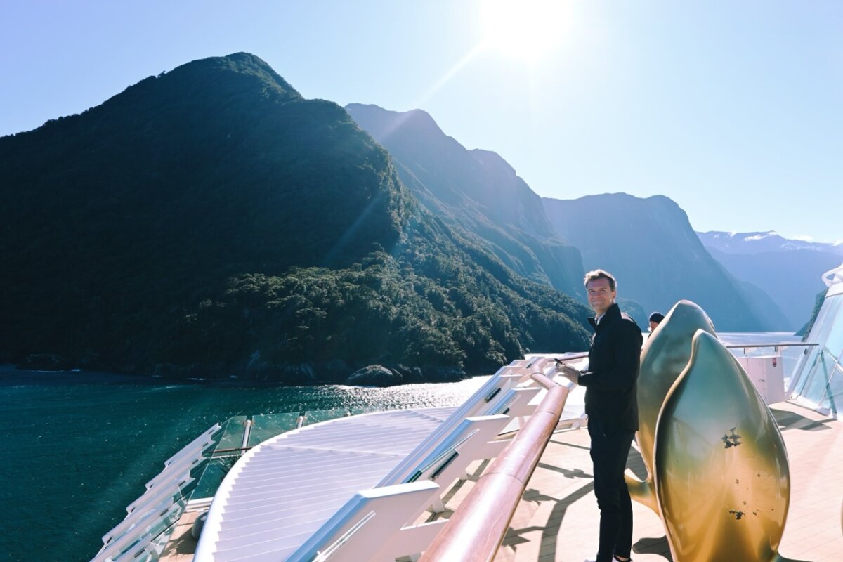 Luke Hubers on Celebrity Edge in New Zealand