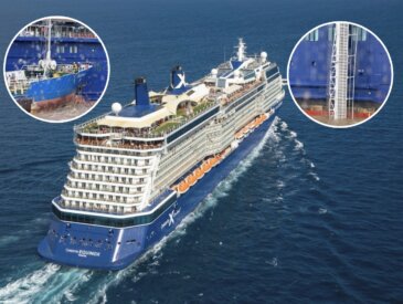 Celebrity Equinox mooring lines broke in Buenos Aires