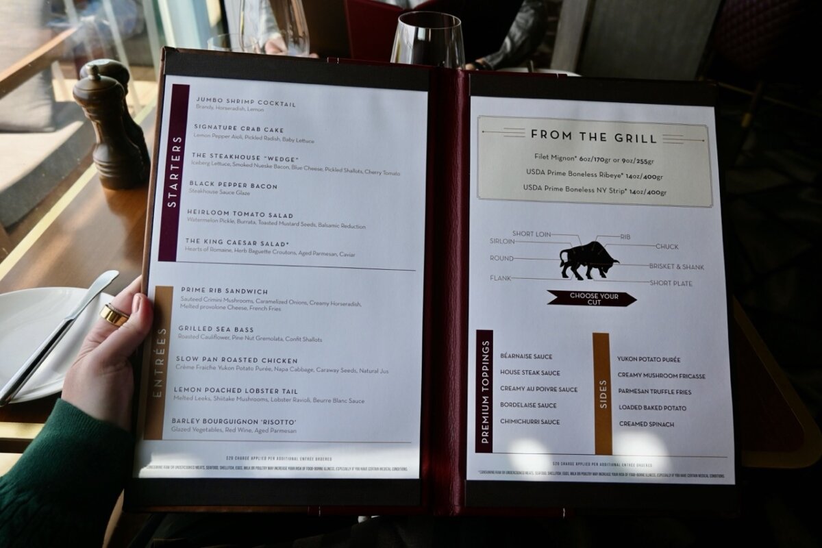 Fine Cut Steakhouse Menu