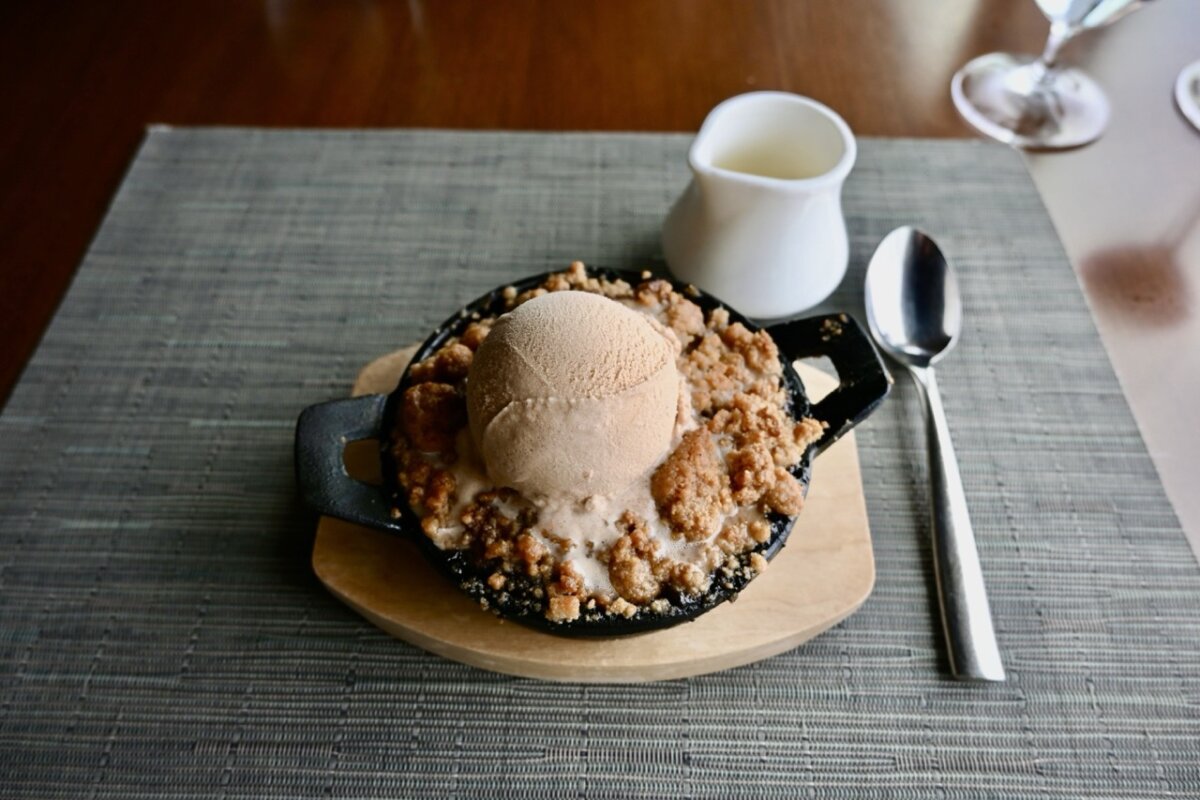 Apple Crumble at Fine Cut Steakhouse