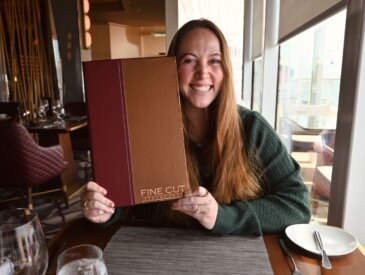 Allie Hubers at Fine Cut Steakhouse on Celebrity Cruises