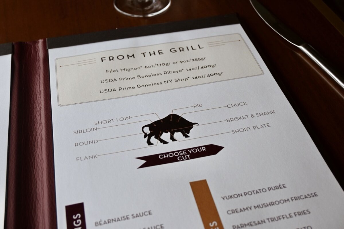 Fine Cut Steakhouse Menu