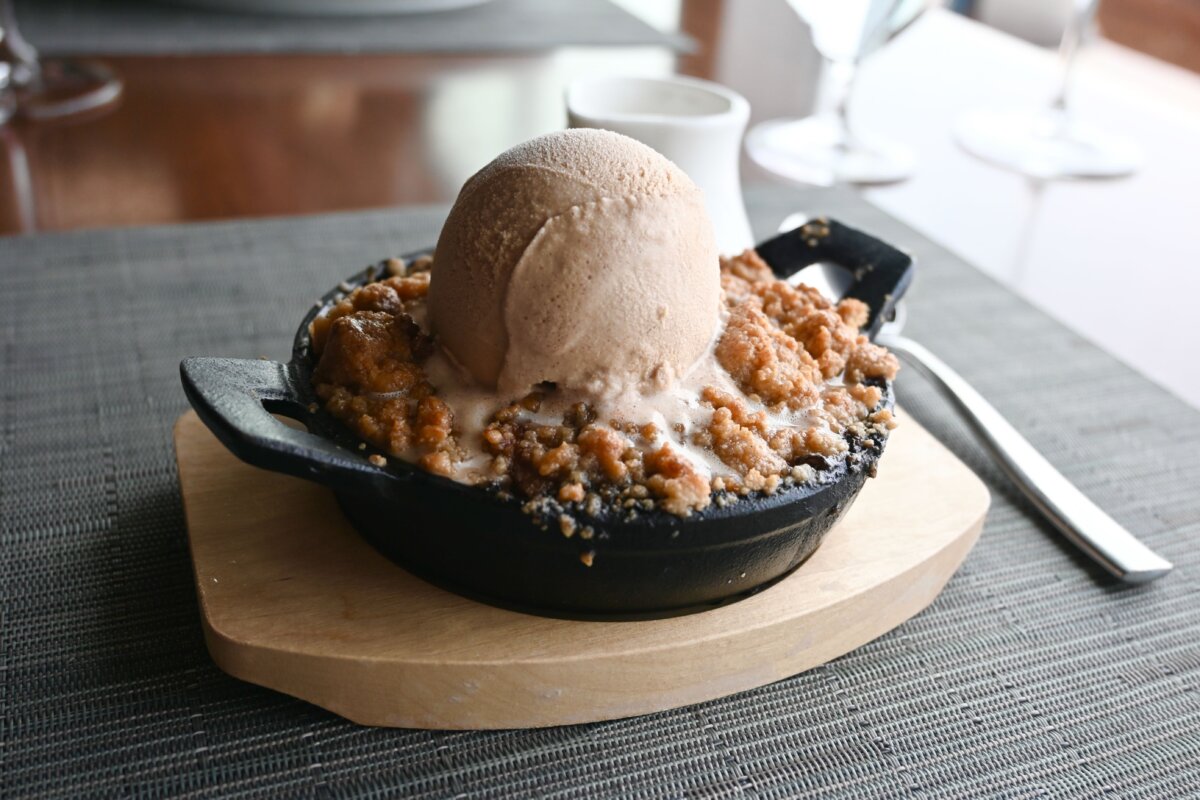 Apple Crumble at Fine Cut Steakhouse