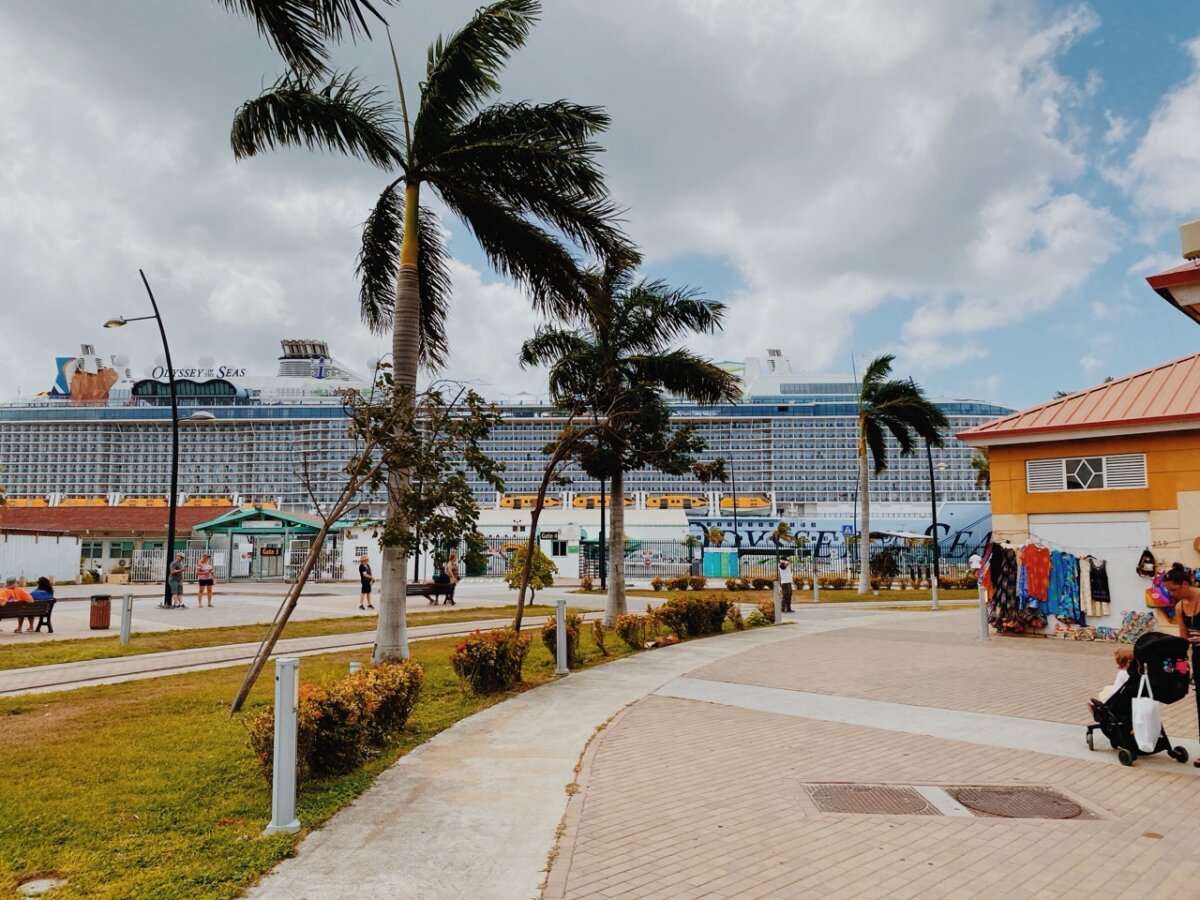 Odyssey of the Seas docked in Aruba