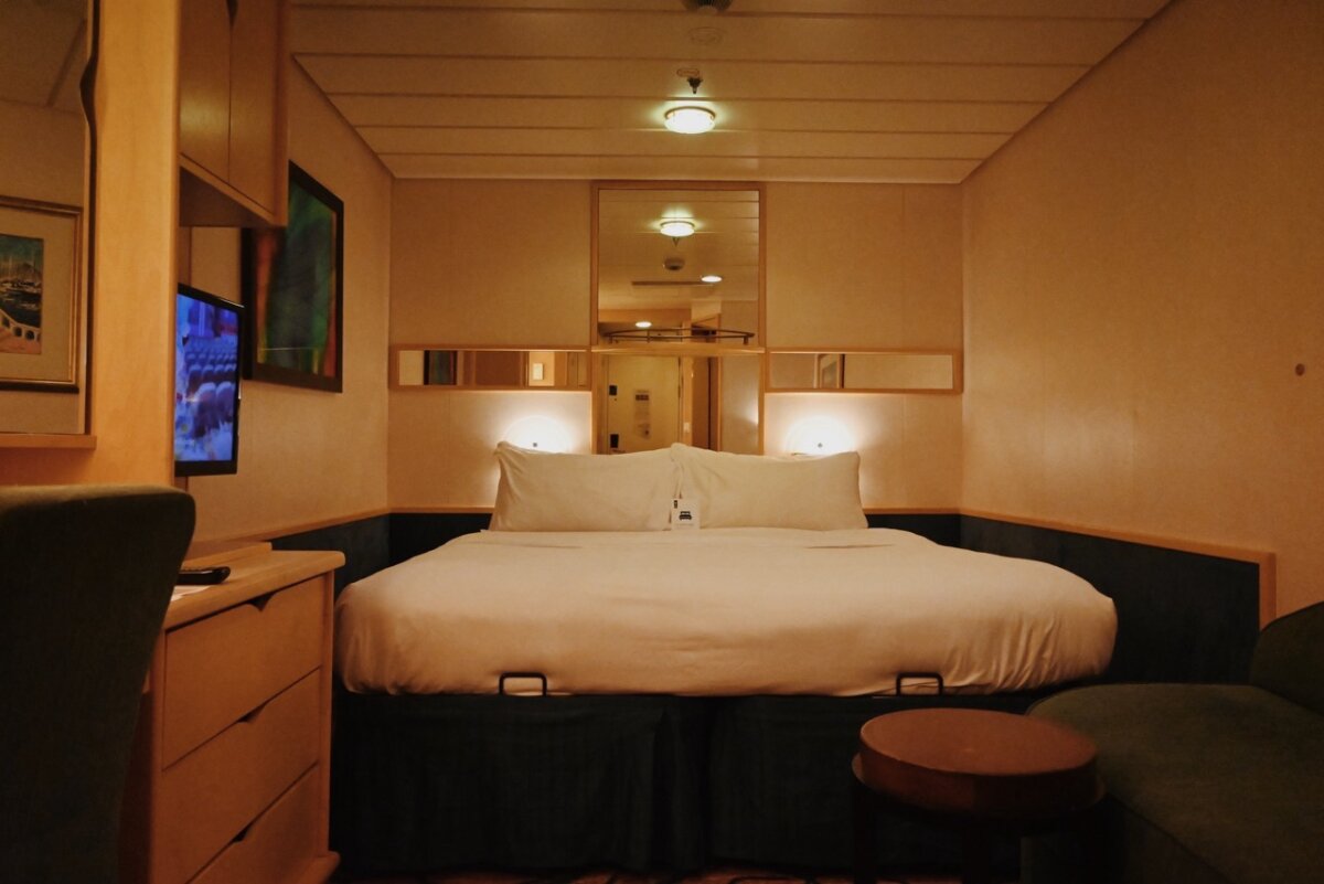 Interior stateroom on Royal Caribbean Vision Class