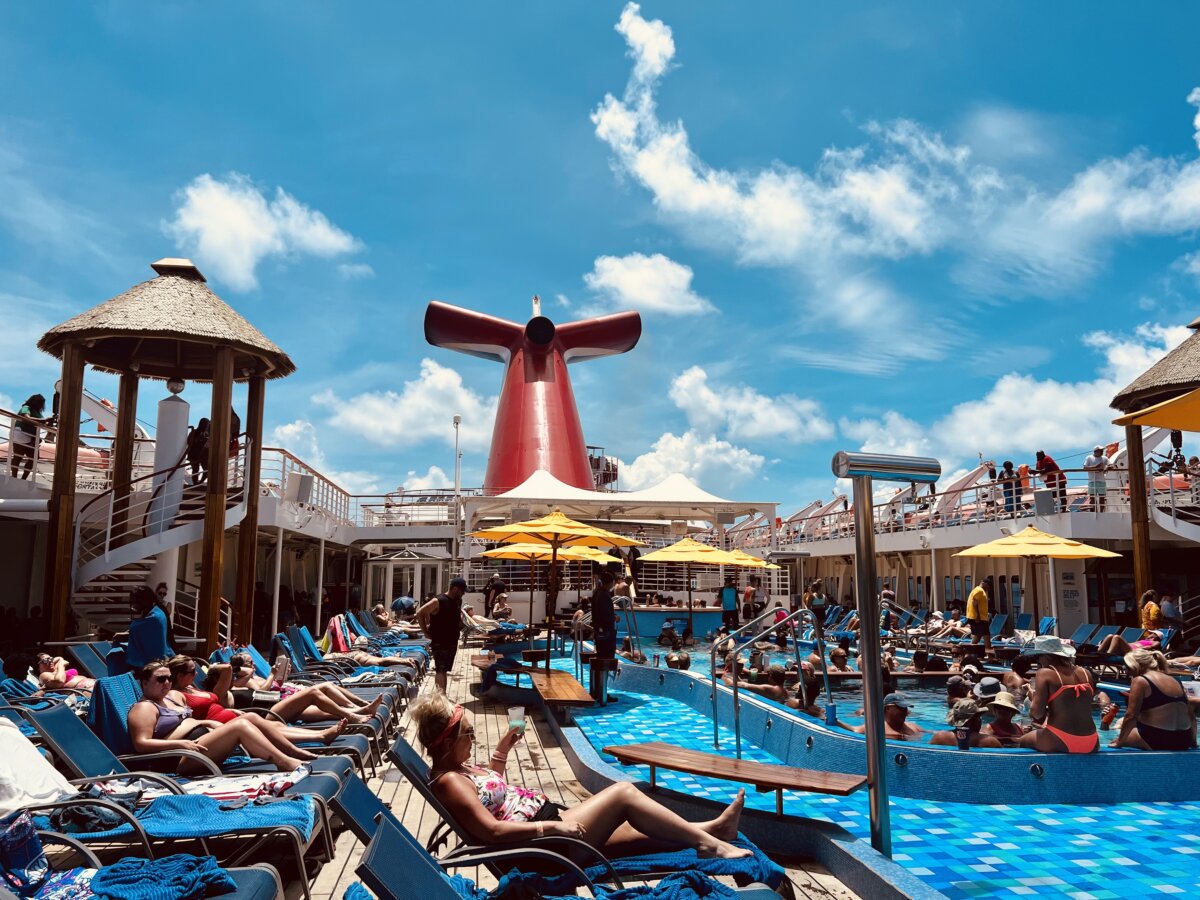 Carnival Ecstasy Pool Deck