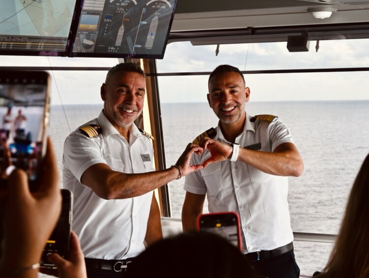 Cruise ship captains on Celebrity Ascent