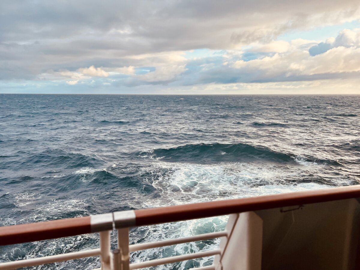 Rough seas on a cruise ship